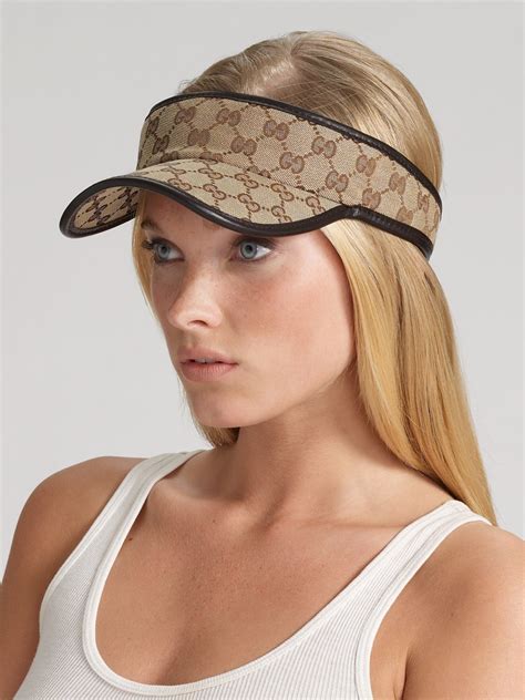 gucci sun visor hat price|buy gucci visor online.